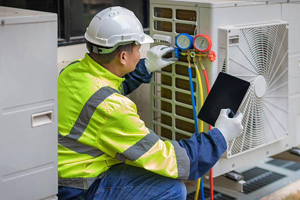 Professional Ac Repair technician working in Industry, TX